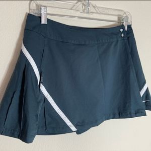 Nike Tennis Skirt FitDry Dark Blue white Skort Shorts Size 8 Medium